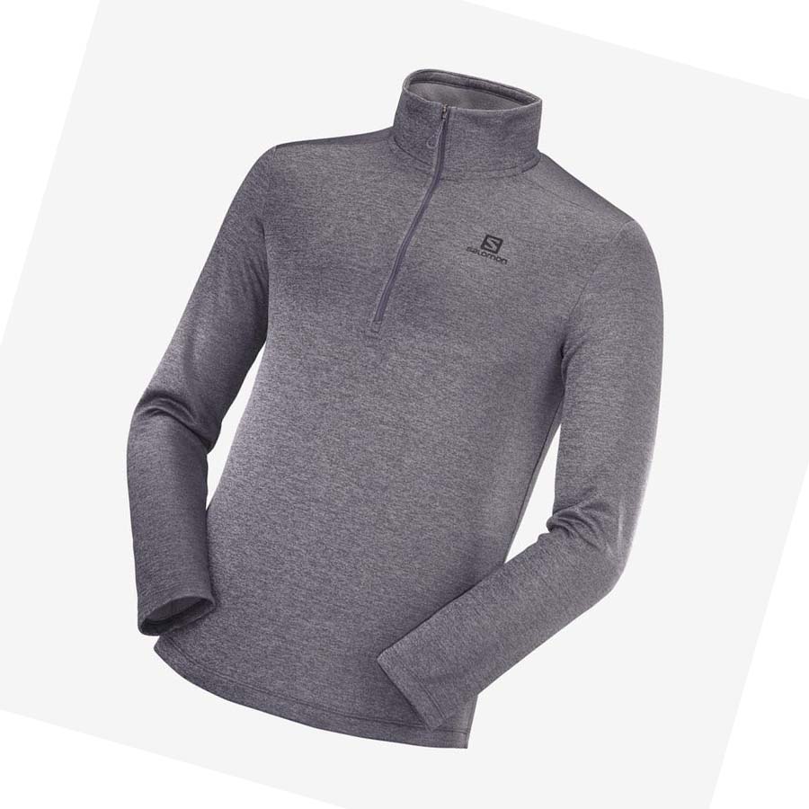 Salomon ESSENTIAL LIGHTWARM SEAMLESS Erkek Kapüşonlu Sweatshirt Gri | TR 3206FDN